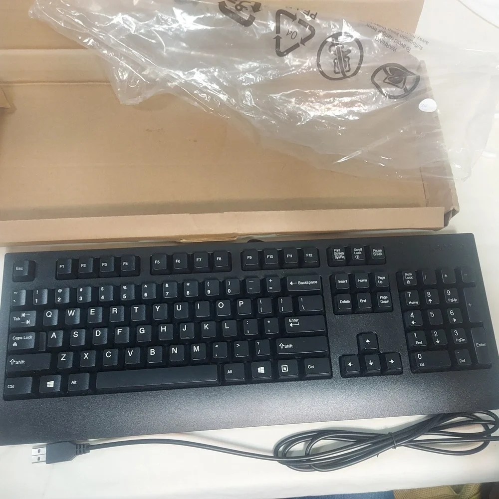 Lenovo Wired Keyboard and Mouse‎ Combo Black USB SD50L80031 00XH688 00PH133